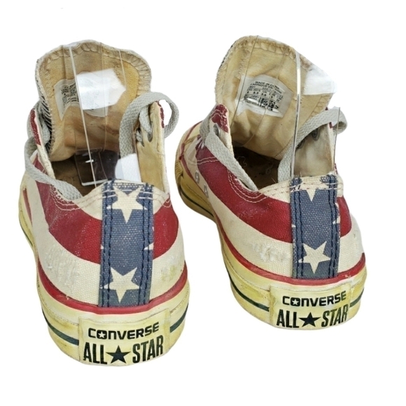 Converse Made to look dingy  American flag patriotic tennis shoes - Picture 5 of 10